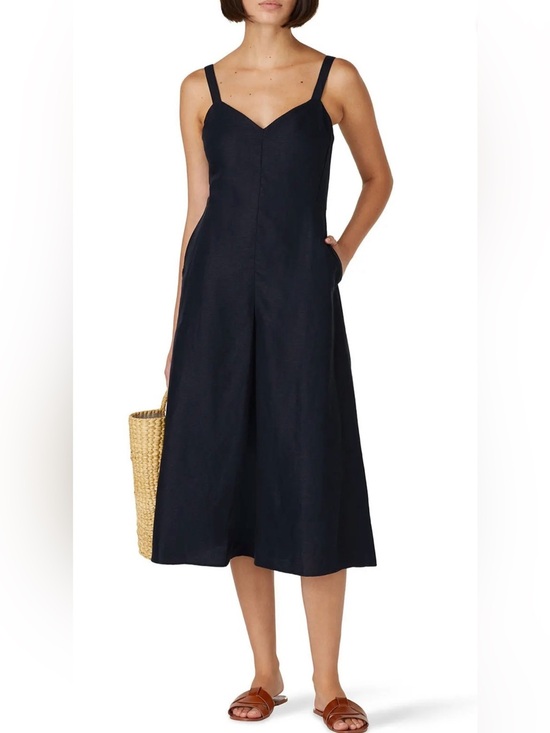 Club Monaco Pants - Club Monaco Linen/Cotton/Lyocell Wide Leg Midi Jumpsuit Size 10